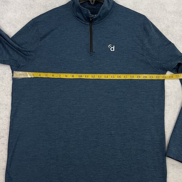 Marine Layer Pullover Mens XL Blue 1/4 Zip Weekend Sport Long Sleeve Chest Logo - Picture 4 of 11